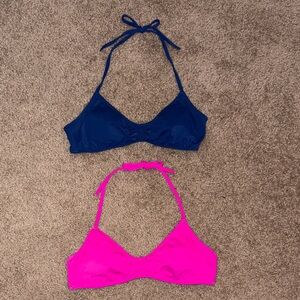 Victoria's Secret Blue and Pink Bikini Tops